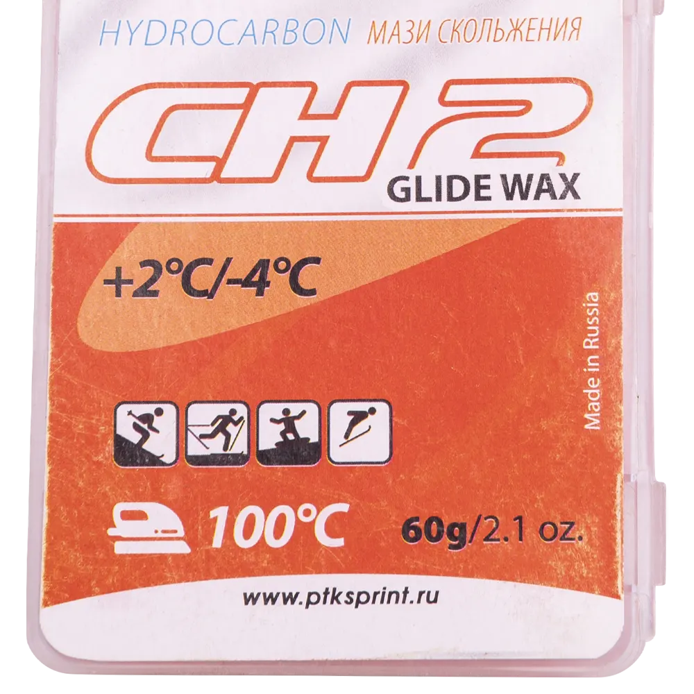 Мази скольжения SPRINT, CH2 Red, (+2 -4 С), 60 г (СПРИНТ). Фото №3