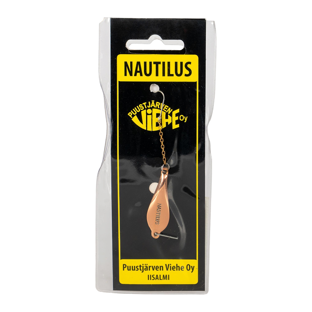 Блесна Puustjarven Nautilus 40мм, 5гр, цвет (Mes/Kup) цепочка-крючок. Фото №1 Блесна Puustjarven Nautilus 40мм, 5гр, цвет (Mes/Kup) цепочка-крючок. Фото №1