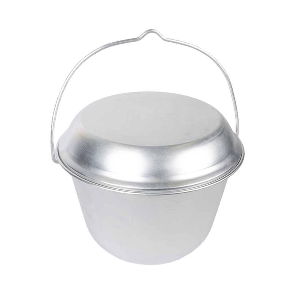 Котелок костровой "СЛЕДОПЫТ" конический, 6 л, алюм./10/. Фото №2