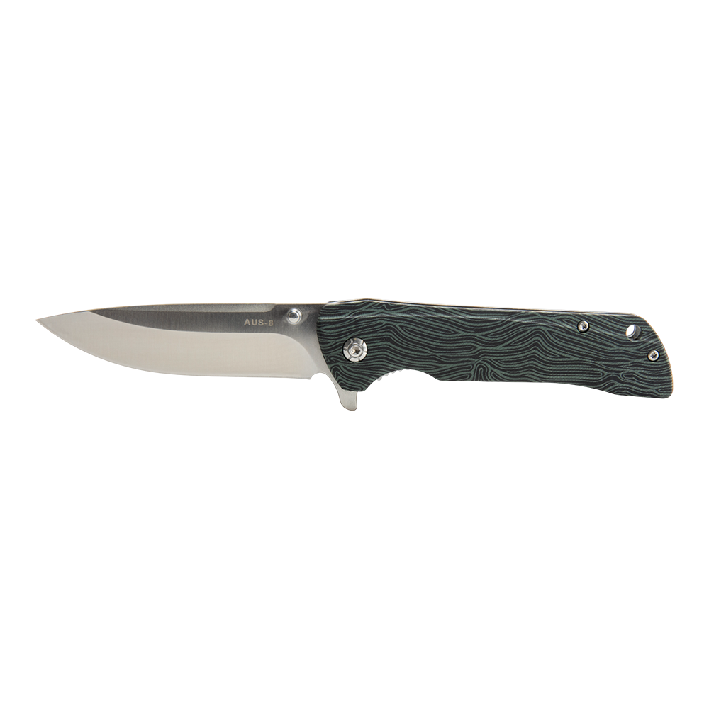 Нож складной Kranch GB-865, клинок AUS8, рукоять G10 green and black. Фото №1 Нож складной Kranch GB-865, клинок AUS8, рукоять G10 green and black. Фото №1