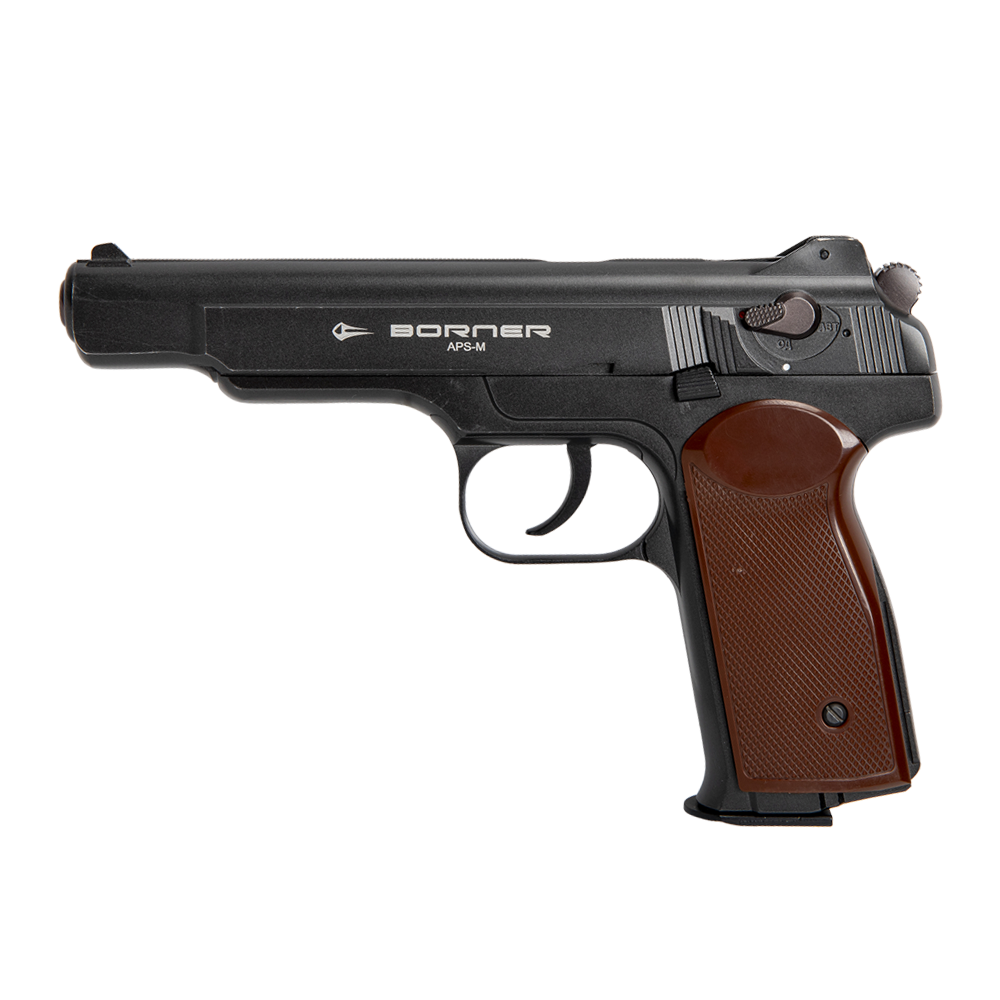 Пистолет пневматический BORNER APS-M Black, калибр 4,5 мм (металл)/BBs    . Фото №3