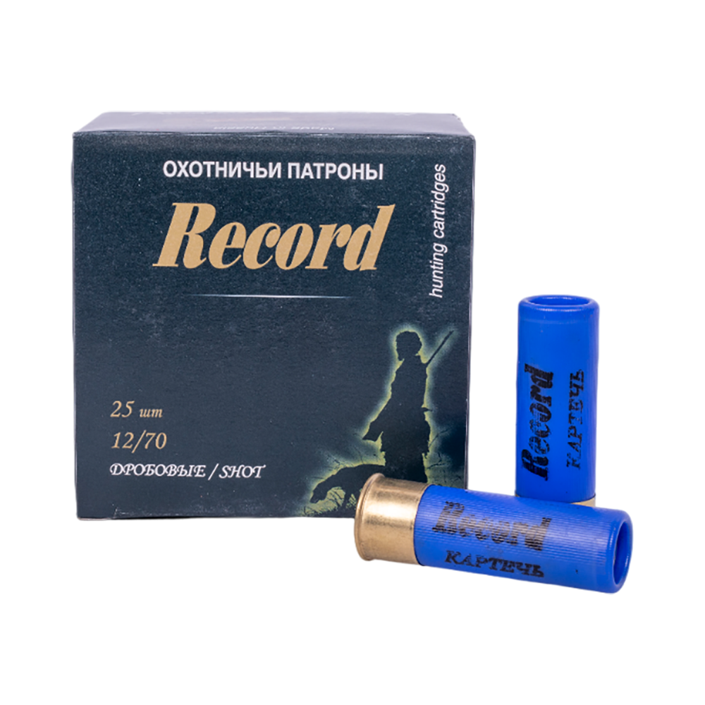 Патрон Рекорд 12/70 картечь 8,5 (в пачке 25 шт.) (в коробке 250 шт.). Фото №1 Патрон Рекорд 12/70 картечь 8,5 (в пачке 25 шт.) (в коробке 250 шт.). Фото №1