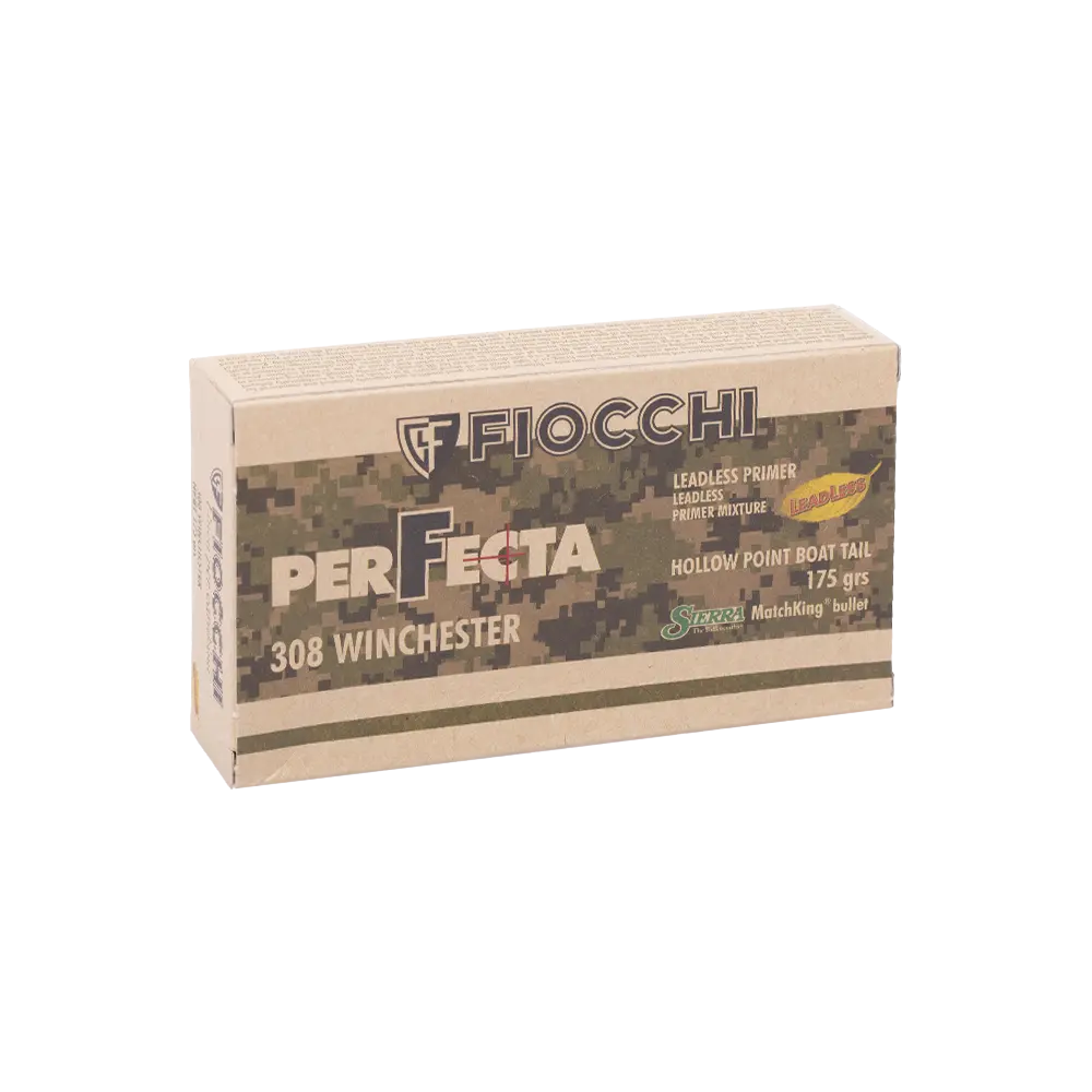 Патрон нарезной FIOCCHI калибр 308 WIN HPBT Perfecta 175 grn. (в пачке 20 шт.). Фото №1 Патрон нарезной FIOCCHI калибр 308 WIN HPBT Perfecta 175 grn. (в пачке 20 шт.). Фото №1