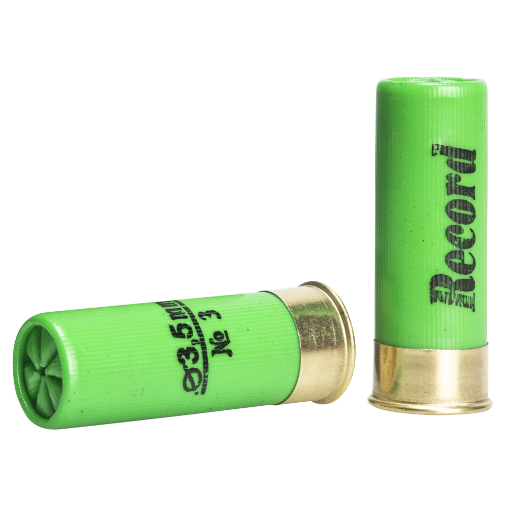 Патрон "Рекорд" (бесконтейнерный), увеличенная осыпь, 12/70 №3 32 гр. NEW (пачка 25 шт, короб., 250). Фото №2