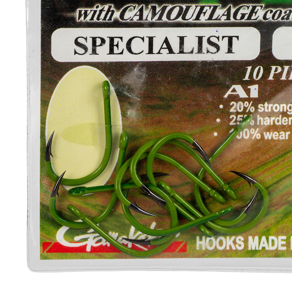 Крючок Gamakatsu Hook A1G-CARP Camougreen Specialist №01. Фото №2 Крючок Gamakatsu Hook A1G-CARP Camougreen Specialist №01. Фото №2