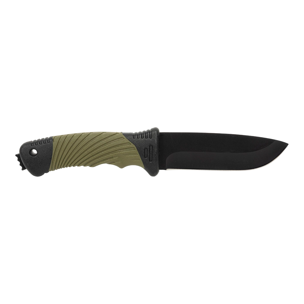 Нож туристический "Columbia" 1638D, клинок нержавеющая сталь, рукоять пластик/резина, со стеклобоем (Ярхант. Фото №1