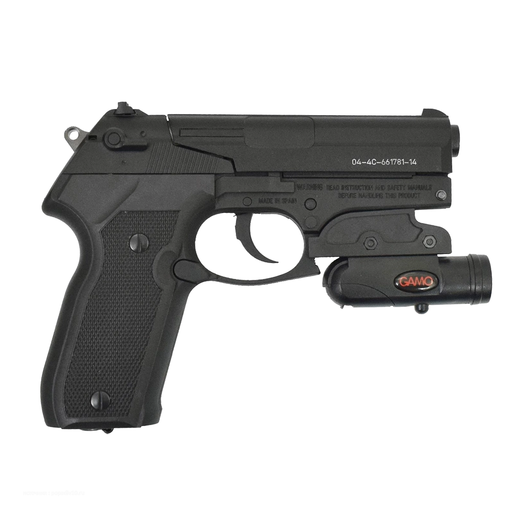 Пистолет пневматический GAMO PT-80 Combo laser, калибр 4,5 мм. Фото №1