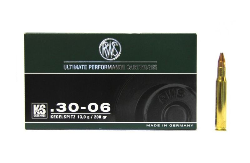 Патрон нарезной RWS калибр 30-06 SPRG DN KS 10,7 гр. (в пачке 20 шт.). Фото №2 Патрон нарезной RWS калибр 30-06 SPRG DN KS 10,7 гр. (в пачке 20 шт.). Фото №2