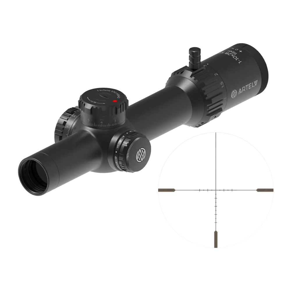 Прицел оптический ARTELV CRS 1-10x28 SFP, 34mm, с подсветкой. Фото №2 Прицел оптический ARTELV CRS 1-10x28 SFP, 34mm, с подсветкой. Фото №2
