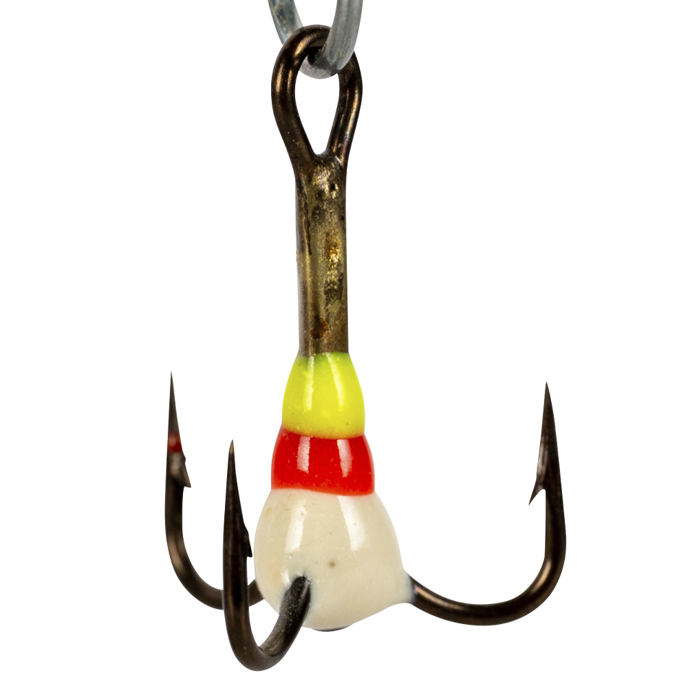 Крючок-тройник для приманок  Lucky John с каплей цвет. разм008/YRF. Фото №1