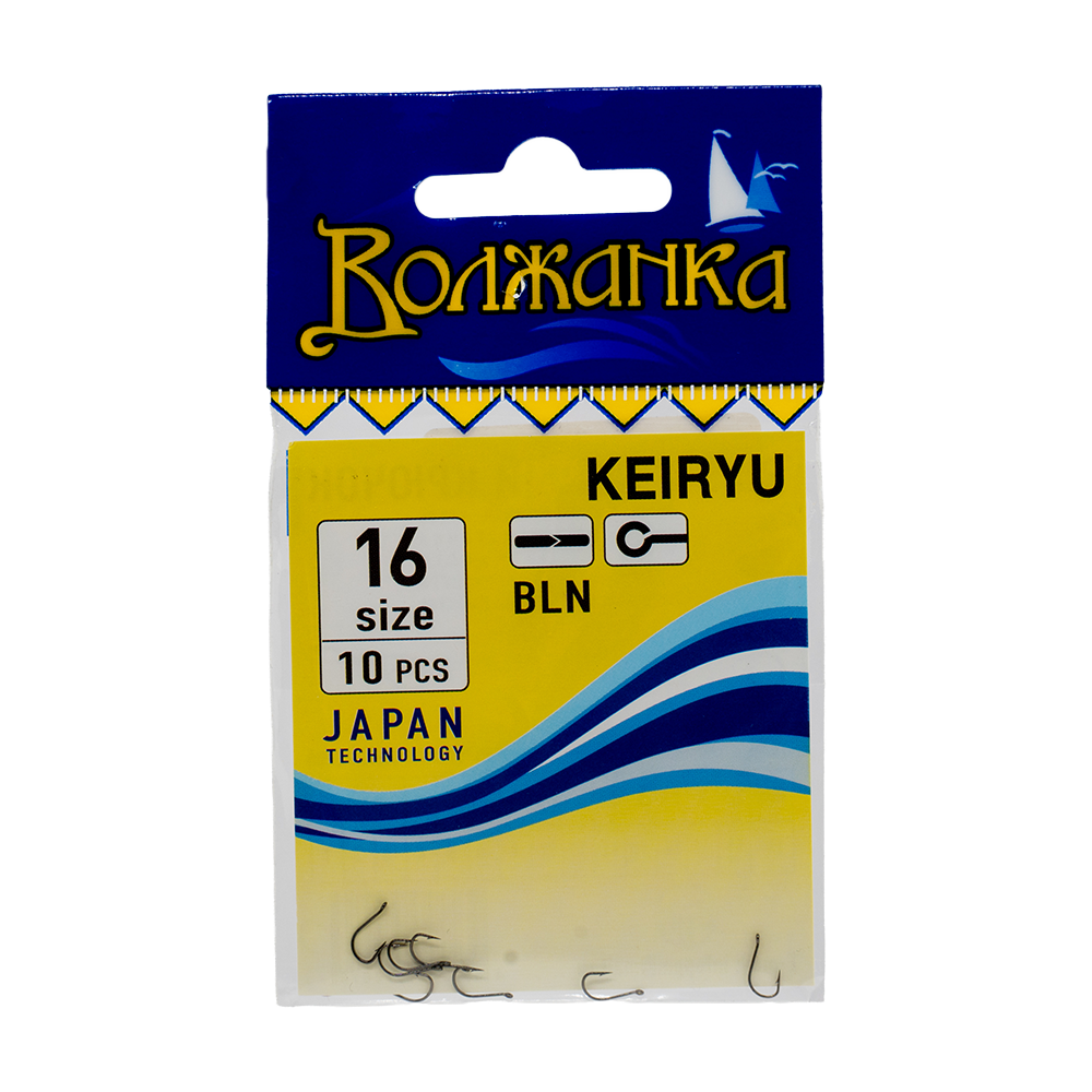 Крючки "Волжанка" Keiryu #16 (10шт/уп). Фото №1