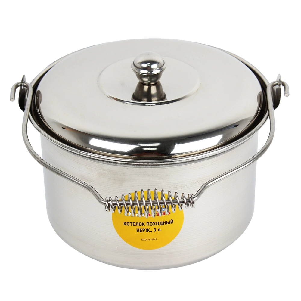 Котелок походный «ОхотАктив» нержавеющая сталь, d 20 см, v 3 л. Фото №4