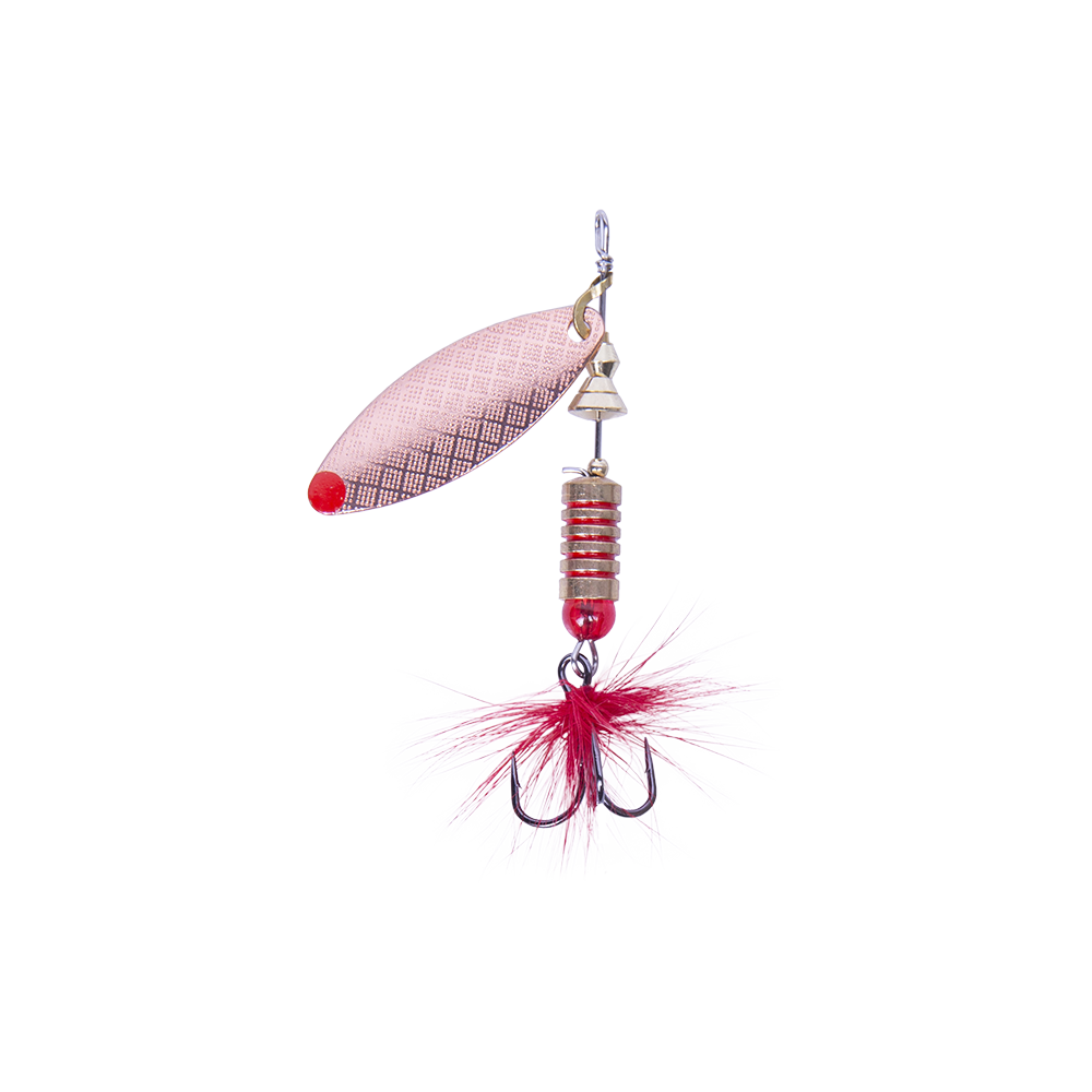 Блесна вращающаяся MADFISH Aglia Long №1, 6гр, цвет (Copper-red-dot). Фото №2