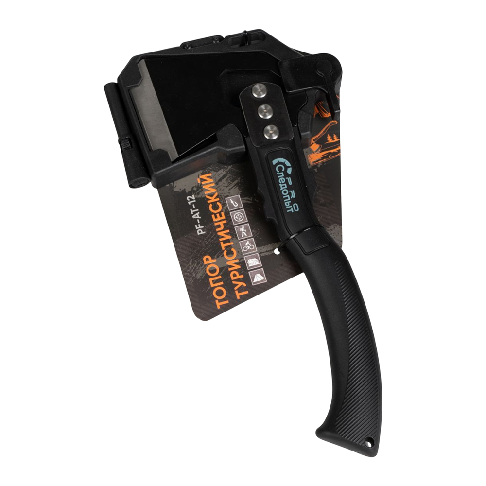 Топор туристический СЛЕДОПЫТ 310х114х71 мм с огнивом и свистком, 475 гр в чехле/20/. Фото №1 Топор туристический СЛЕДОПЫТ 310х114х71 мм с огнивом и свистком, 475 гр в чехле/20/. Фото №1