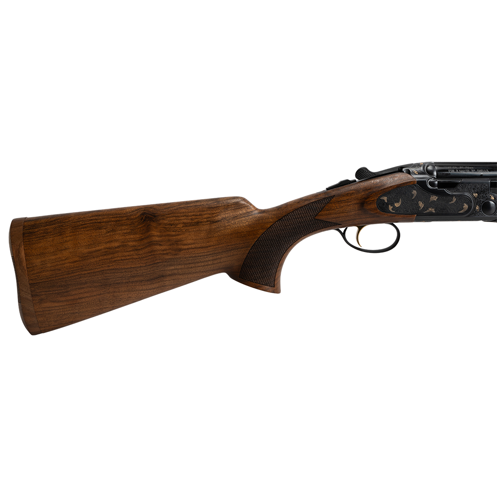 Ружье ATA SP Avangarde Black (сталь, черная колодка с цветочной гравировкой), 12/76,660мм, орех класс 2, кейс. Фото №6 Ружье ATA SP Avangarde Black (сталь, черная колодка с цветочной гравировкой), 12/76,660мм, орех класс 2, кейс. Фото №6