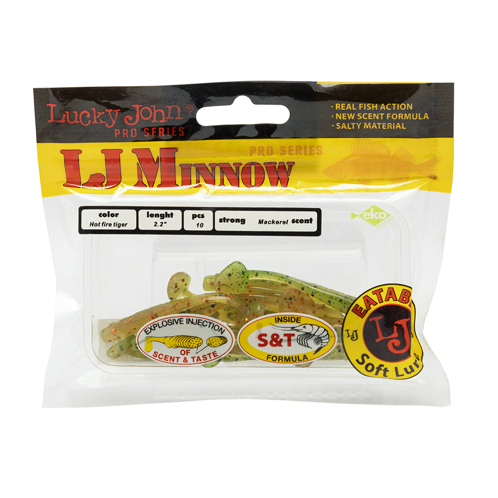 Виброхвост Lucky John Pro Series Minnow 2,2" 56мм, (10шт. упак.) цвет T51. Фото №4