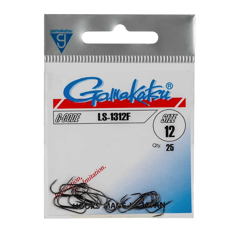 Крючок Gamakatsu Hook LS-1312F Black №12. Фото №1 Крючок Gamakatsu Hook LS-1312F Black №12. Фото №1