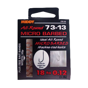MIDDY Silver Fish 20 to 0.10 (уп 9шт)  Крючок с поводком . Фото №1