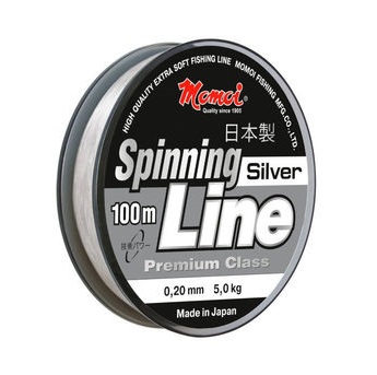 Леска монофиламентная Momoi Spinning Line Silver 0,45мм/100м, 19,0кг,. Фото №2