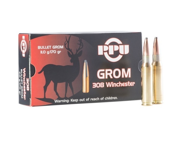 Патрон нарезной PARTIZAN PPU калибр 308 WIN GROM SP 11,00 гр. (в пачке 20 шт.). Фото №1