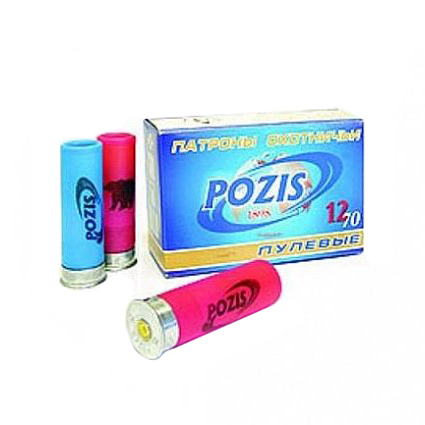 Патрон Позис 12/70 картечь 7,15 мм (пыж-контейнер) (в коробке 10 шт.). Фото №1