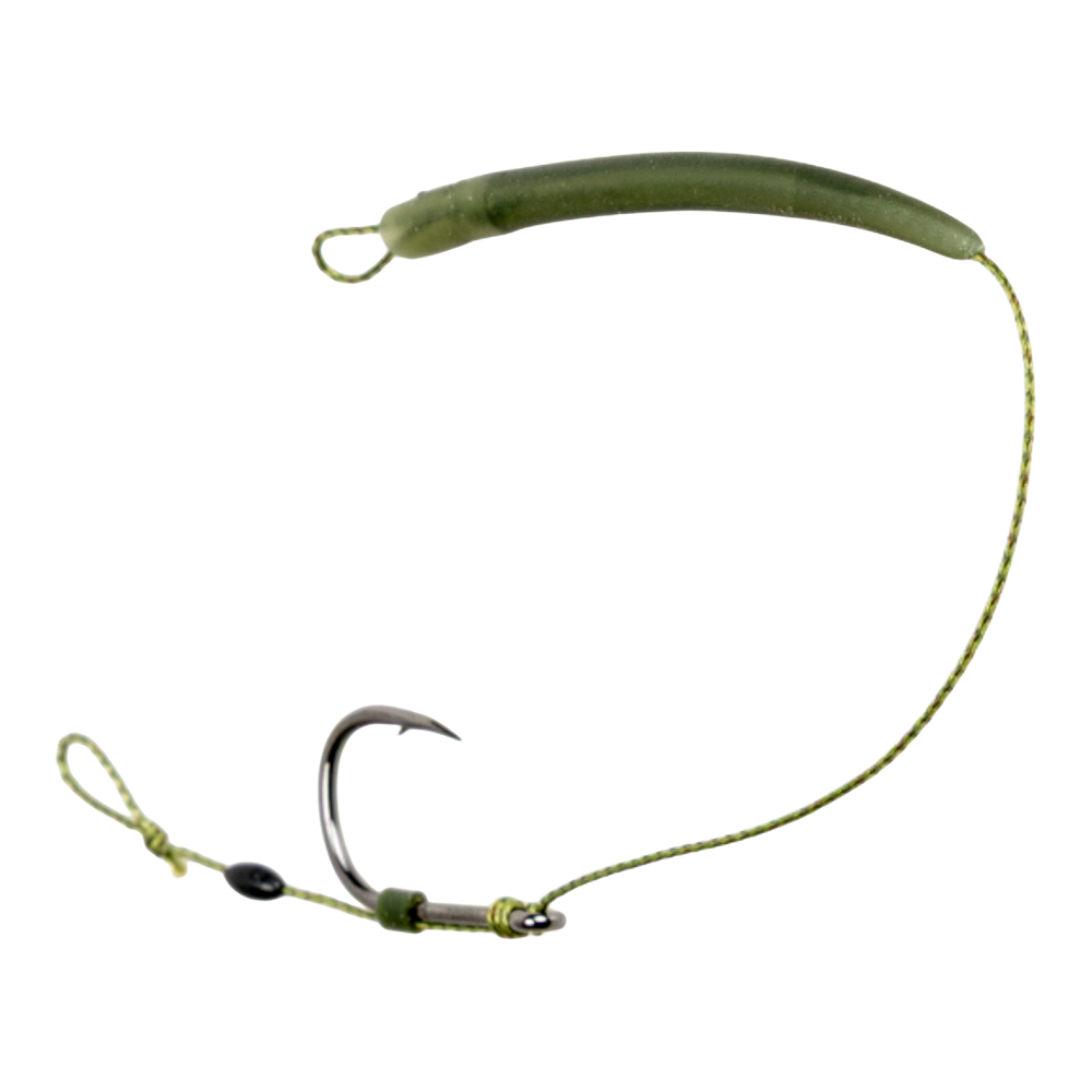 Волосяная  оснастка "Метод" 10см 35lb (17кг) с адаптором, крючок  Hayabusa K-1XS № 6 (бойл 10,14мм), уп. 2шт. Фото №1