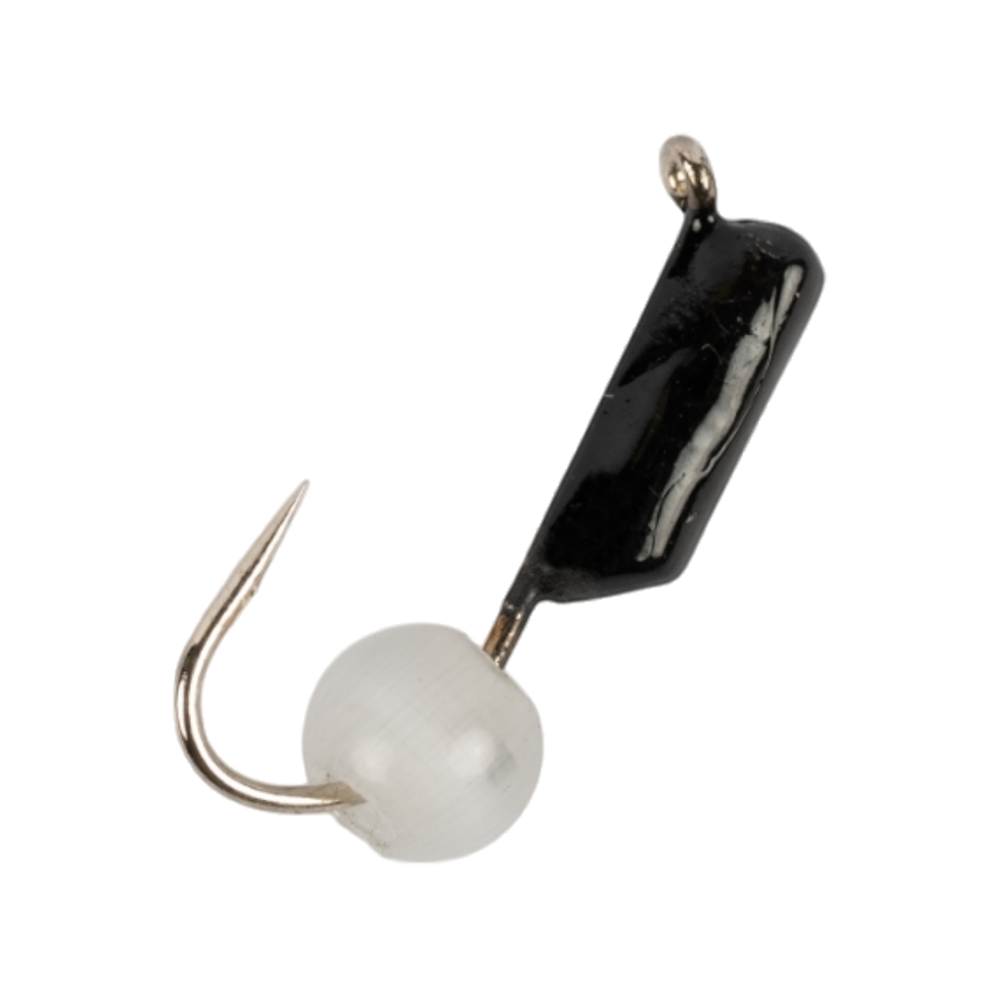 Мормышка вольфрамовая Trye Weight черная "Гвоздешарик" d2,0мм кошачий глаз, белый (10шт). Фото №3 Мормышка вольфрамовая Trye Weight черная "Гвоздешарик" d2,0мм кошачий глаз, белый (10шт). Фото №3