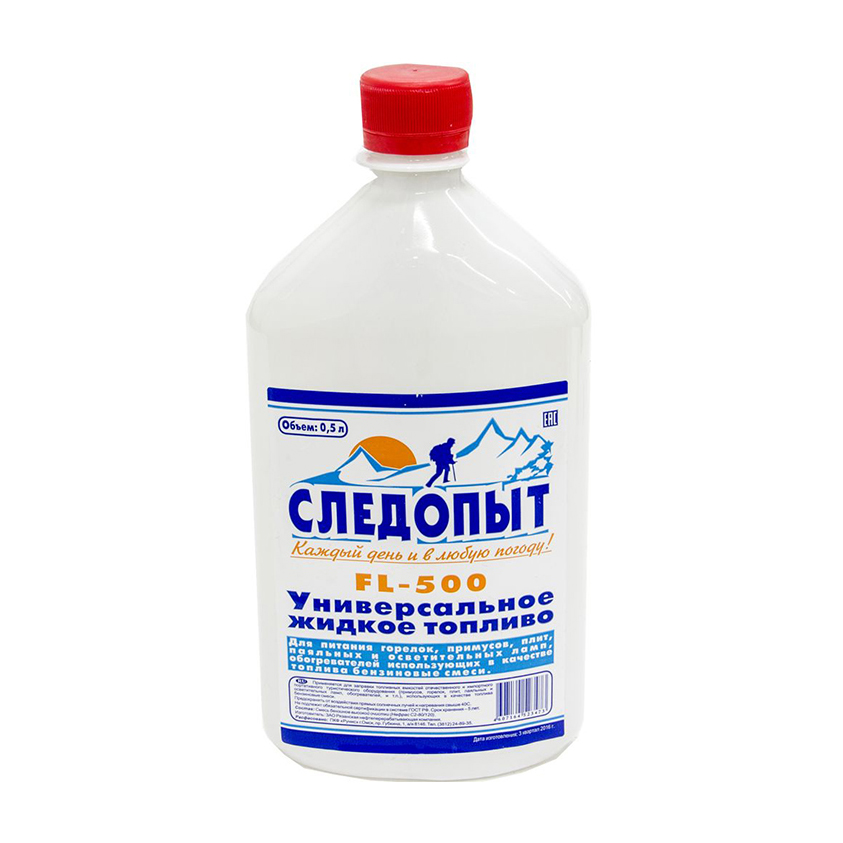 Топливо жидкое универсальное "Следопыт" 0,5л (для горелок, примусов). Фото №1 Топливо жидкое универсальное "Следопыт" 0,5л (для горелок, примусов). Фото №1