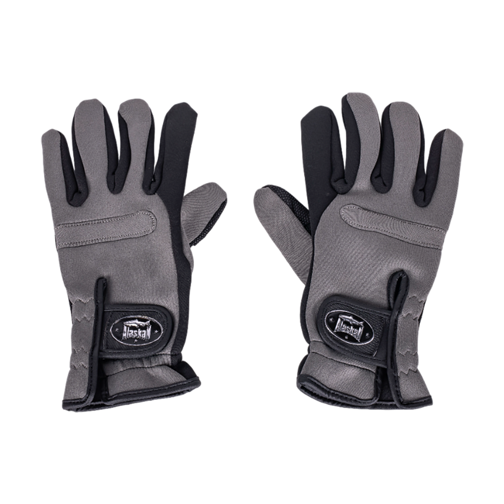 Перчатки неопреновые Alaskan Daily L серый / черный. Фото №1