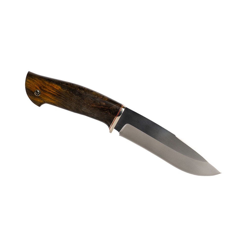 Нож МС "Скиф",сталь PGK, мельхиор, рукоять стабилизированная карельская береза. Фото №1 Нож МС "Скиф",сталь PGK, мельхиор, рукоять стабилизированная карельская береза. Фото №1