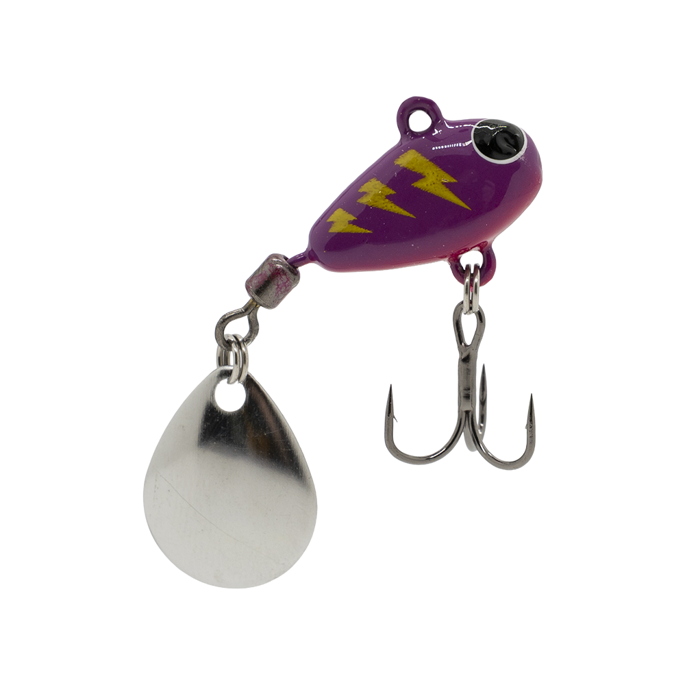 Тейл-спиннер UF Studio Hurricane 20мм, 10гр, цвет (Violet Flash). Фото №1