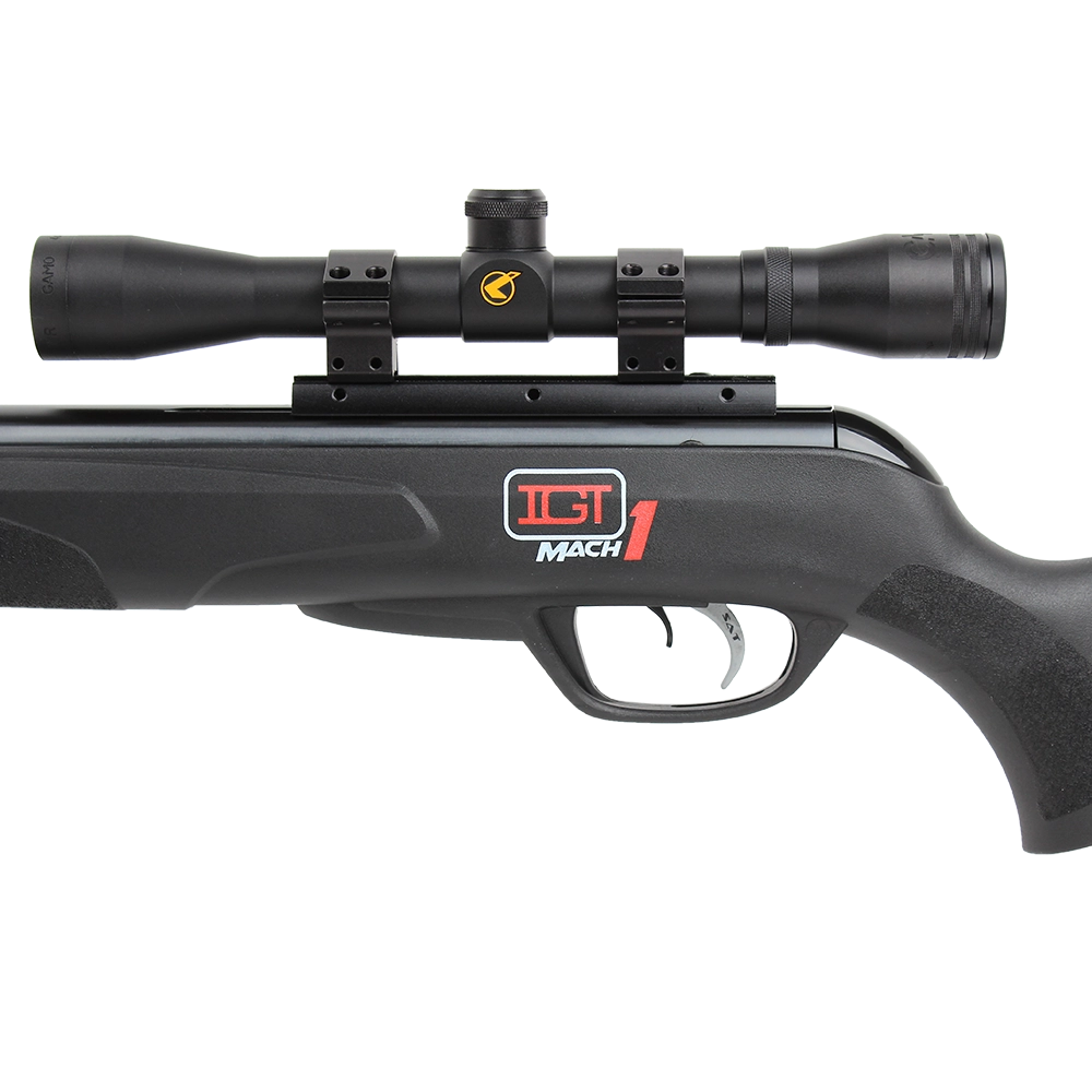Винтовка пневматическая GAMO Black Bull IGT (переломка, черный пластик, прицел 4x32, 3Дж.), калибр 4,5 мм. Фото №7 Винтовка пневматическая GAMO Black Bull IGT (переломка, черный пластик, прицел 4x32, 3Дж.), калибр 4,5 мм. Фото №7