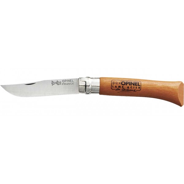 Нож складной "Opinel" virobloc n 10, углеродистая сталь, бук, блистер. Фото №1