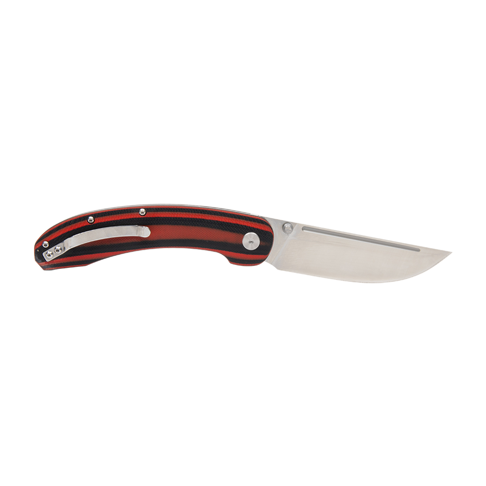 Нож складной МС "Тунгус" сталь AUS-10, рукоять G10 (черно-красная). Фото №4