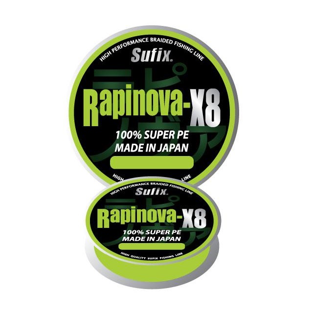 Леска плетеная Rapinova-X8 150 м PE0.6/0.128мм 6.9 кг ярко-зеленый. Фото №2 Леска плетеная Rapinova-X8 150 м PE0.6/0.128мм 6.9 кг ярко-зеленый. Фото №2