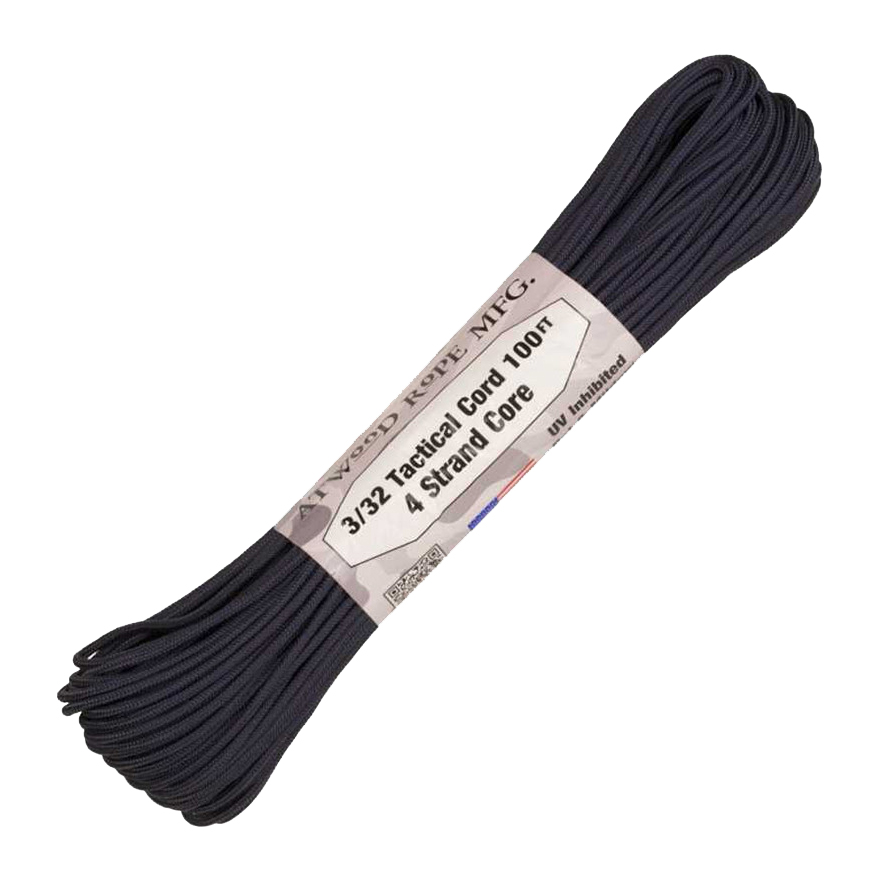 Шнур для ножа Parachute Cord Nano Cord черный , 1 м. Фото №2