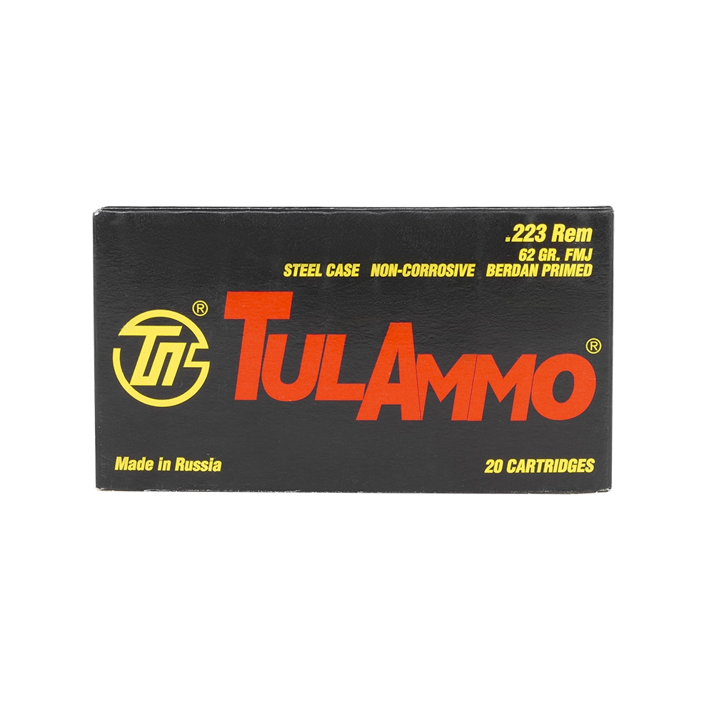 Патрон охотничий УПЗ (ТПЗ) 5,56х45 FMJ 62 gr,ст/об. лат. (20шт.) в коробке 1000 шт.. Фото №3