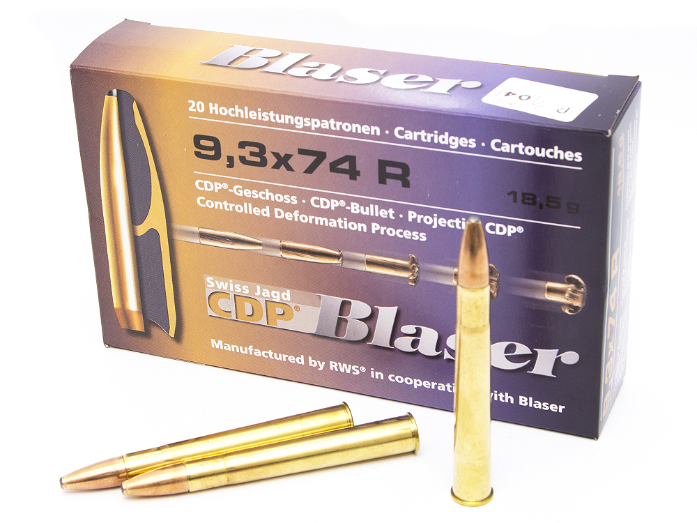 Патрон нарезной BLASER калибр 9.3x74R CDP 18,5 гр. (в пачке 20 шт.). Фото №2
