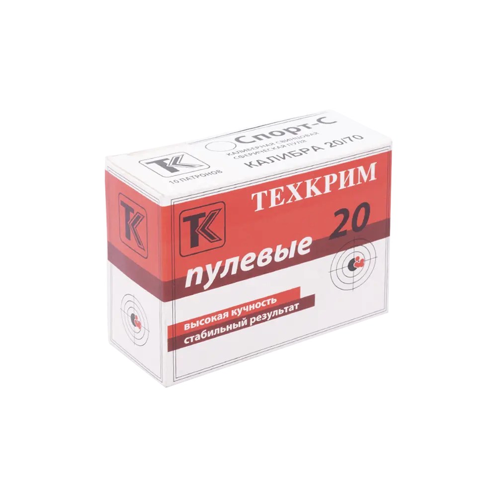 Патрон Техкрим 20/70 с пулей Спорт-С (в упаковке 10 шт.) (в коробке 300 шт.). Фото №1 Патрон Техкрим 20/70 с пулей Спорт-С (в упаковке 10 шт.) (в коробке 300 шт.). Фото №1