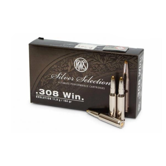 Патрон нарезной RWS калибр 308 WIN DN EVO Silver Selection 11,9 гр. (в пачке 20 шт.). Фото №1