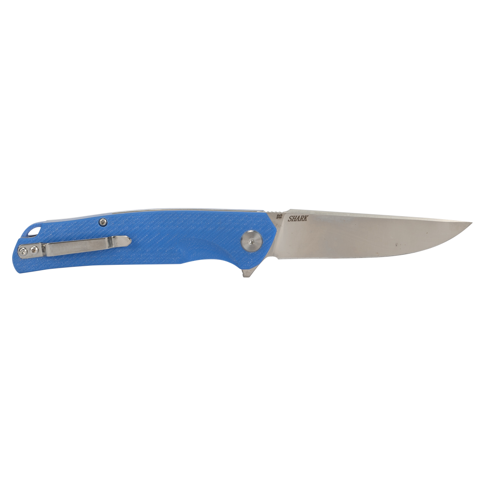 Нож складной Кизляр Shark, клинок D2, рукоять G10, синий. Фото №2