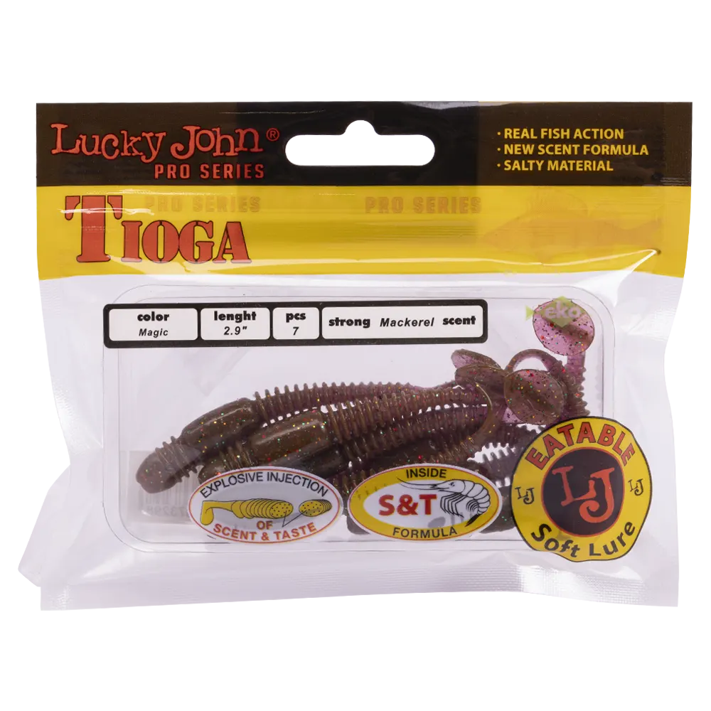 Виброхвост Lucky John Pro Series Tioga 2,9" 75мм, (7шт. упак.) цвет S14. Фото №5 Виброхвост Lucky John Pro Series Tioga 2,9" 75мм, (7шт. упак.) цвет S14. Фото №5