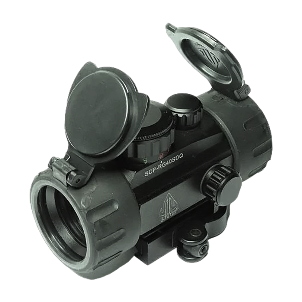 Прицел коллиматорный LEAPERS UTG 1х30 Compact, закрытый на Weaver, подсветка точка зеленая/красная, . Фото №3