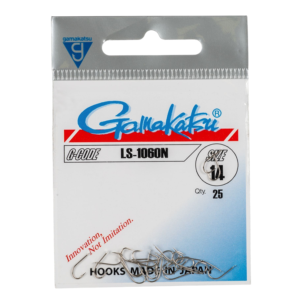 Крючок Gamakatsu Hook LS-1060N Nickel №14. Фото №1 Крючок Gamakatsu Hook LS-1060N Nickel №14. Фото №1