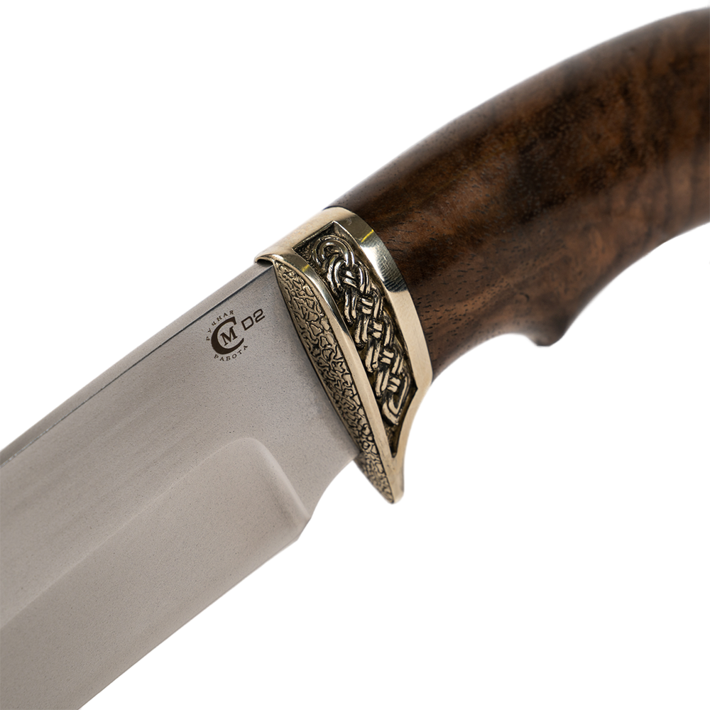 Нож МС Скиф, клинок D2, рукоять орех (кап), литье. Фото №6