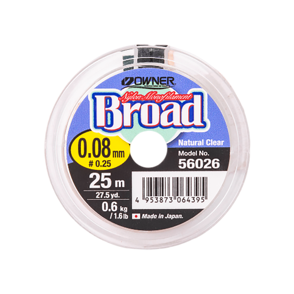 Леска Owner Broad 25м 0,08мм. Фото №1