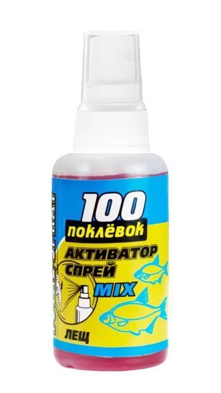 Спрей для насадок "100 Поклевок" Микс Лещ (1 фл.-50мл). Фото №1 Спрей для насадок "100 Поклевок" Микс Лещ (1 фл.-50мл). Фото №1