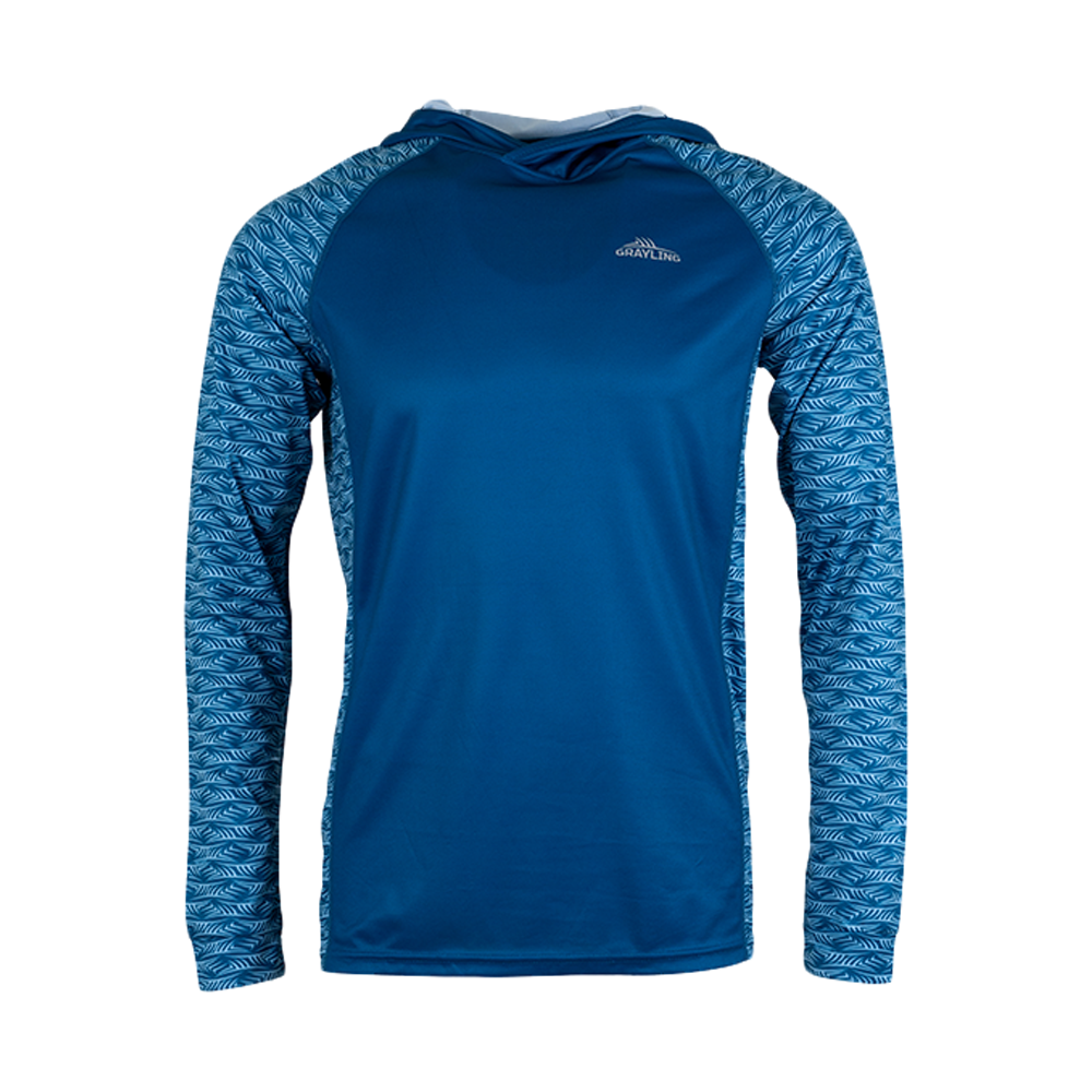 Лонгслив с капюшоном GRAYLING "Sargan" (волны) р. M. Фото №1 Лонгслив с капюшоном GRAYLING "Sargan" (волны) р. M. Фото №1