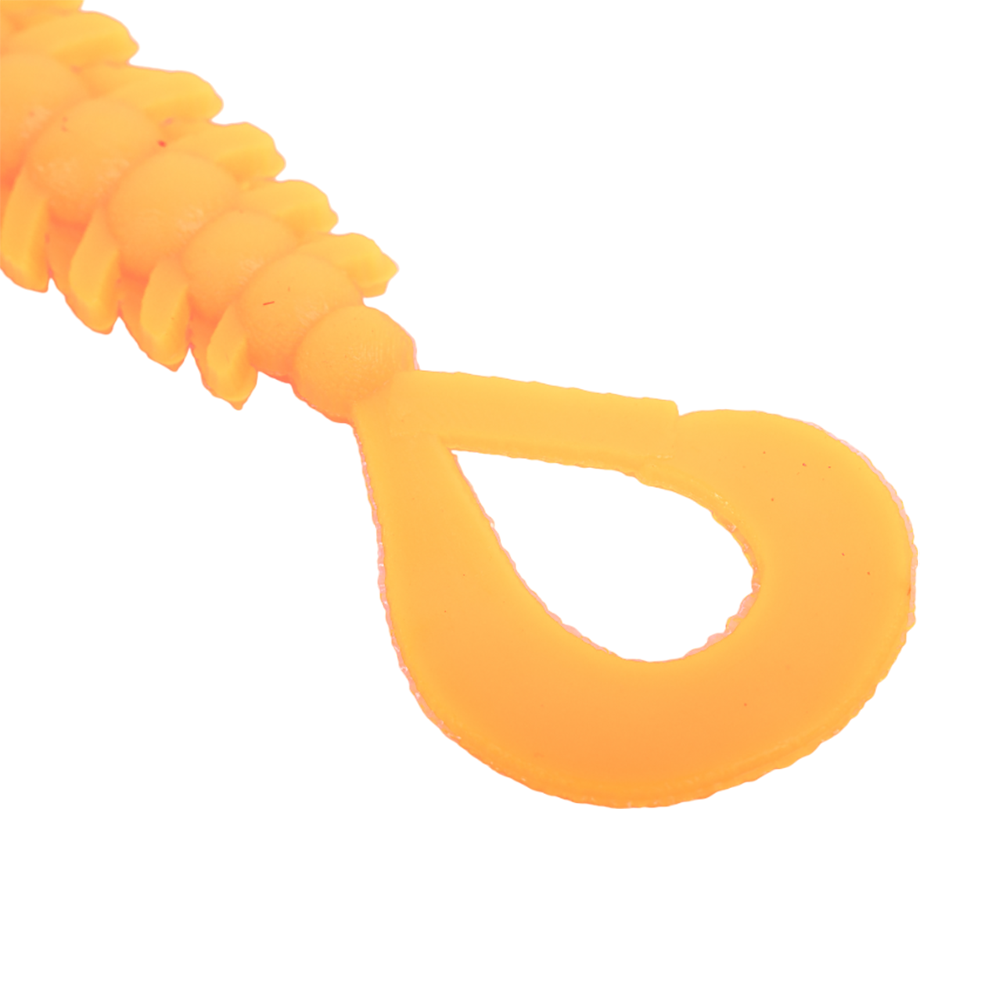 Резина съедобная виброхвост VIKING серия Многоножка 88 мм, оранжевый фл (6 шт.). Фото №4 Резина съедобная виброхвост VIKING серия Многоножка 88 мм, оранжевый фл (6 шт.). Фото №4