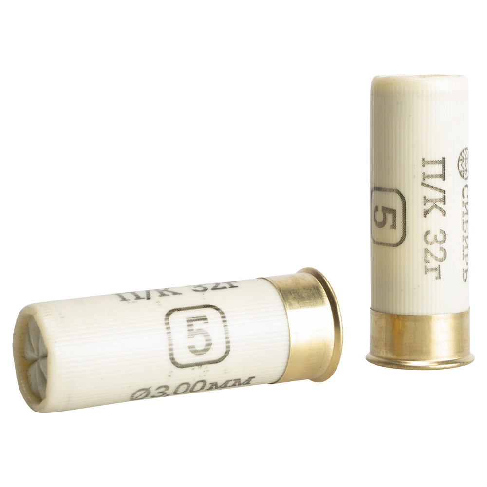 Патрон СИБИРЬ 12/70 охотничий дробовой 32г №5 (CX-2000) (пачка 25 шт) (в коробке 250шт). Фото №2